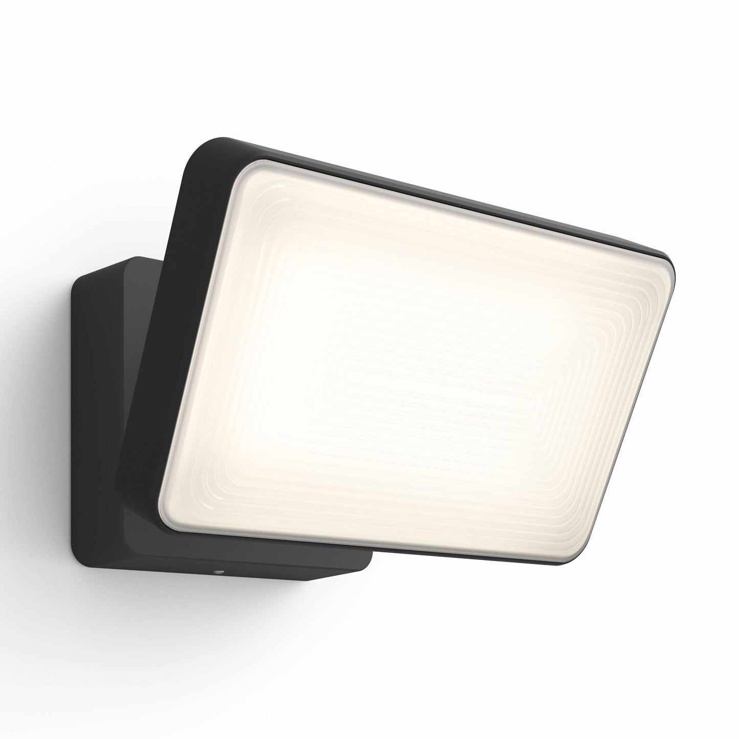 Philips Hue Opdag Udendørs projektør 2250 lm sort vægmonteret LED med mat diffuser til blød udendørsbelysning.