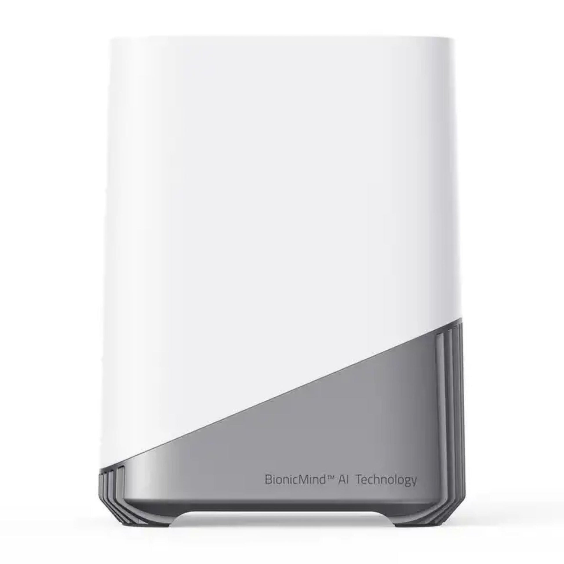 Eufy S380 HomeBase 3 16 GB hvid top, grå bund, "BionicMind™ AI Technology" tekst på fronten.