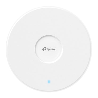 TP-Link Omada EAP772 BE11000 WiFi 7 access point, hvid, rund loftmodel med TP-Link logo og blå LED-indikator nederst.