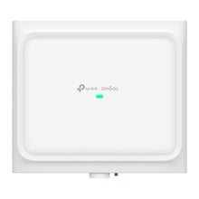 TP-Link Omada EAP772 hvid rektangulær WiFi 7 BE11000 udendørs adgangspunkt, TP-Link og Omada logo, grøn indikatorlys.