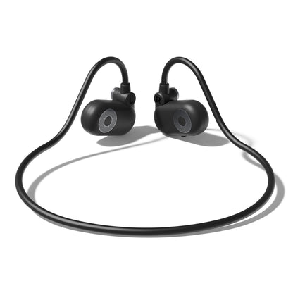 Nomadelic Solo 330 Sport open-ear hovedtelefoner med fleksibelt nakkebånd og L/R mærkning.