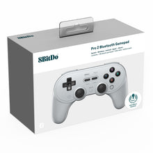 8Bitdo Pro 2 Bluetooth Hall Edition håndkontrol grå, Switch/Windows/Android/Steam kompatibel, Hall-effektsensor.
