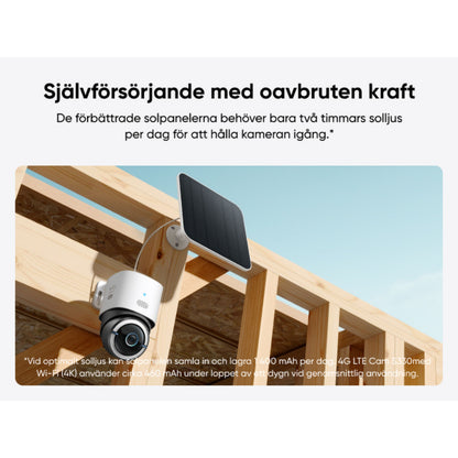 Eufy S330 4G LTE solcelledrevet overvågningskamera til udendørs brug, lokal lagring, virker uden strøm og wifi.