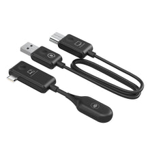 Minix Neo C1 sort USB-C til HDMI trådløs skærmdongle med tydelig mærkning og understøttelse af Full HD-streaming.