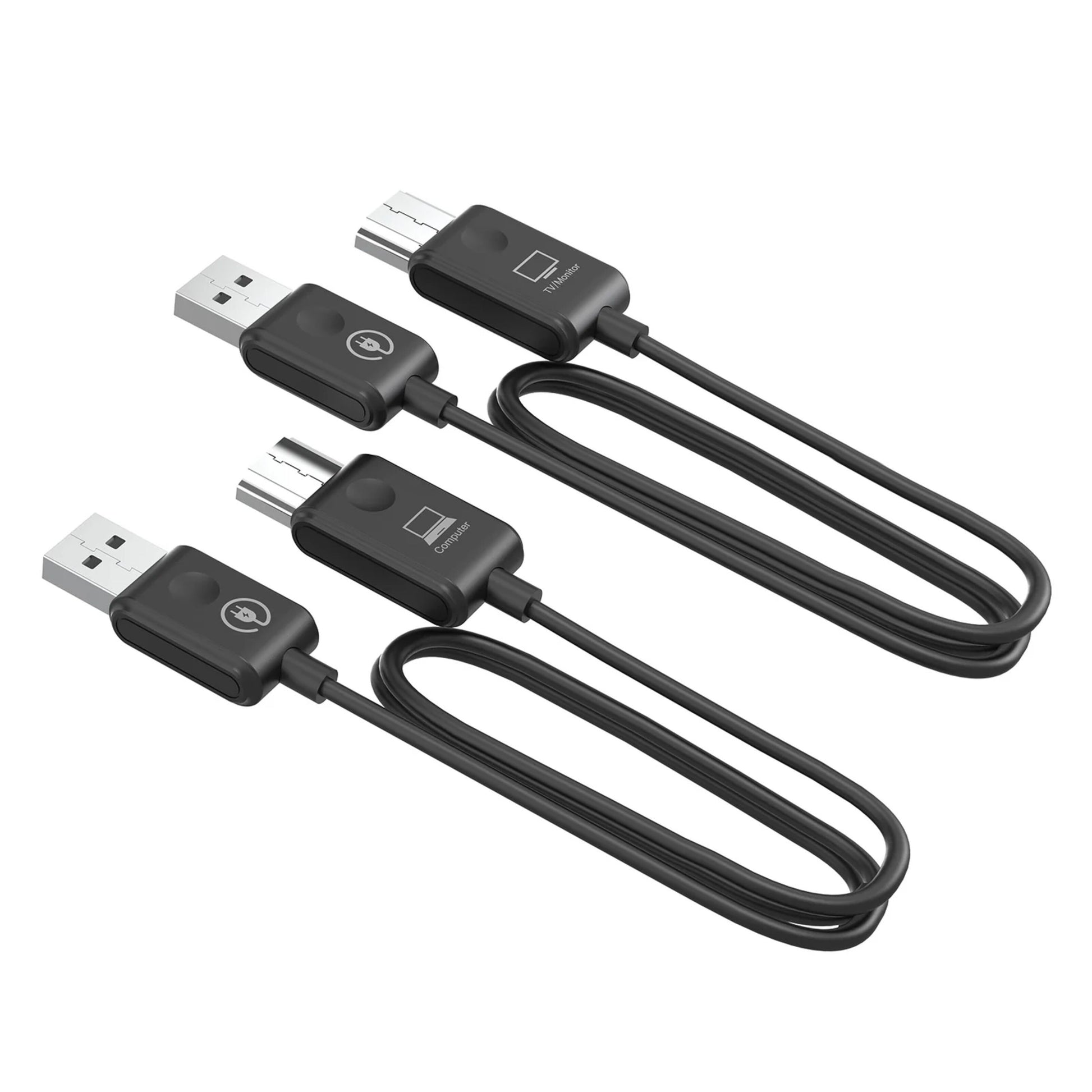 2 slags USB-kabler med USB-A i den ene ende og både USB-C og micro USB stik i den anden.