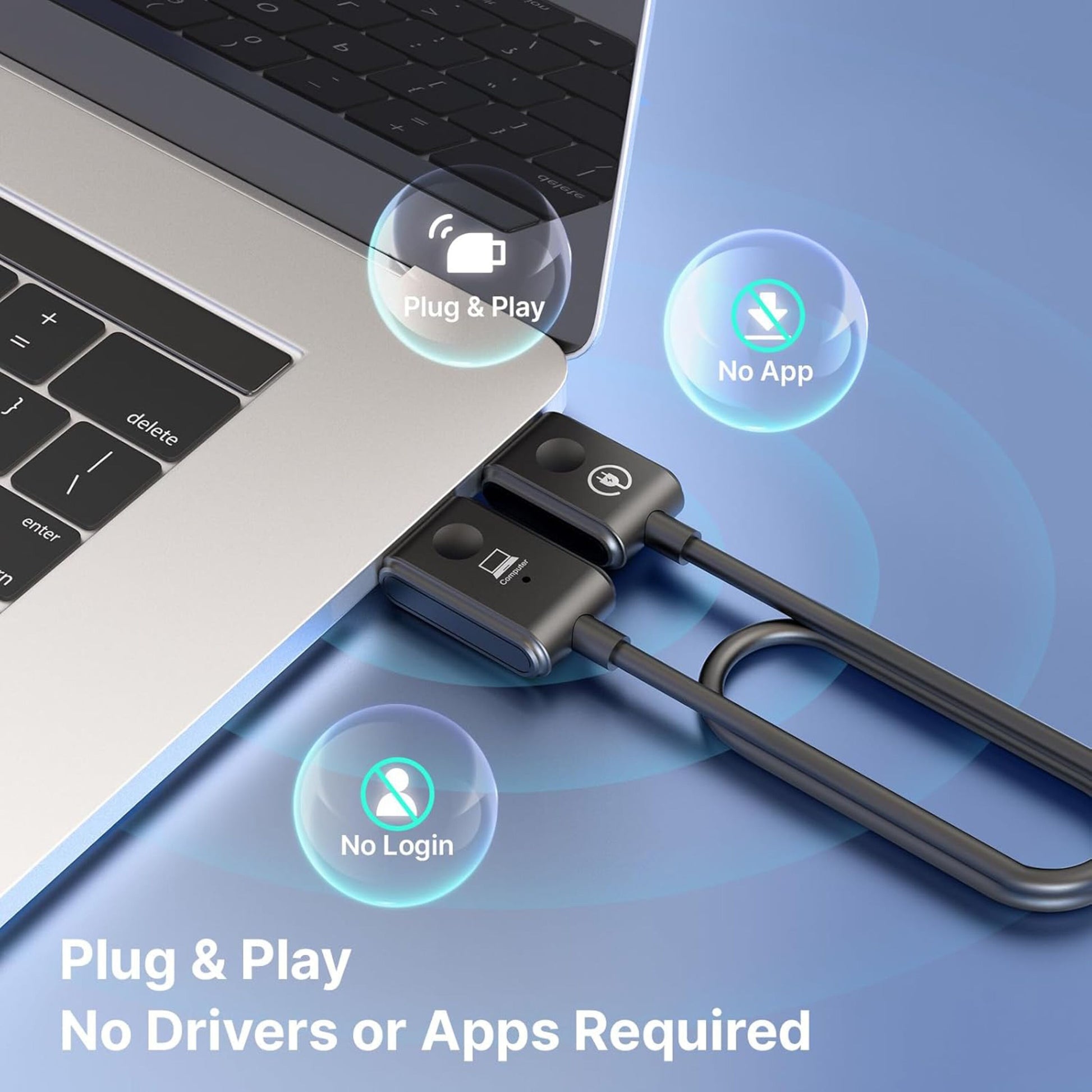 MiniX Neo H1 trådløs HDMI til HDMI-dongle, USB-tilslutning, Plug  Play, ingen drivere eller apps, sortering.
