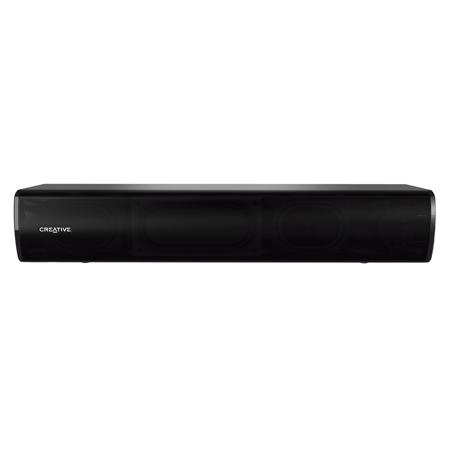 Creative Scene Air V2 sort rektangulær soundbar med kraftig bas, bærbar model.