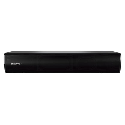 Creative Scene Air V2 sort rektangulær soundbar med kraftig bas, bærbar model.