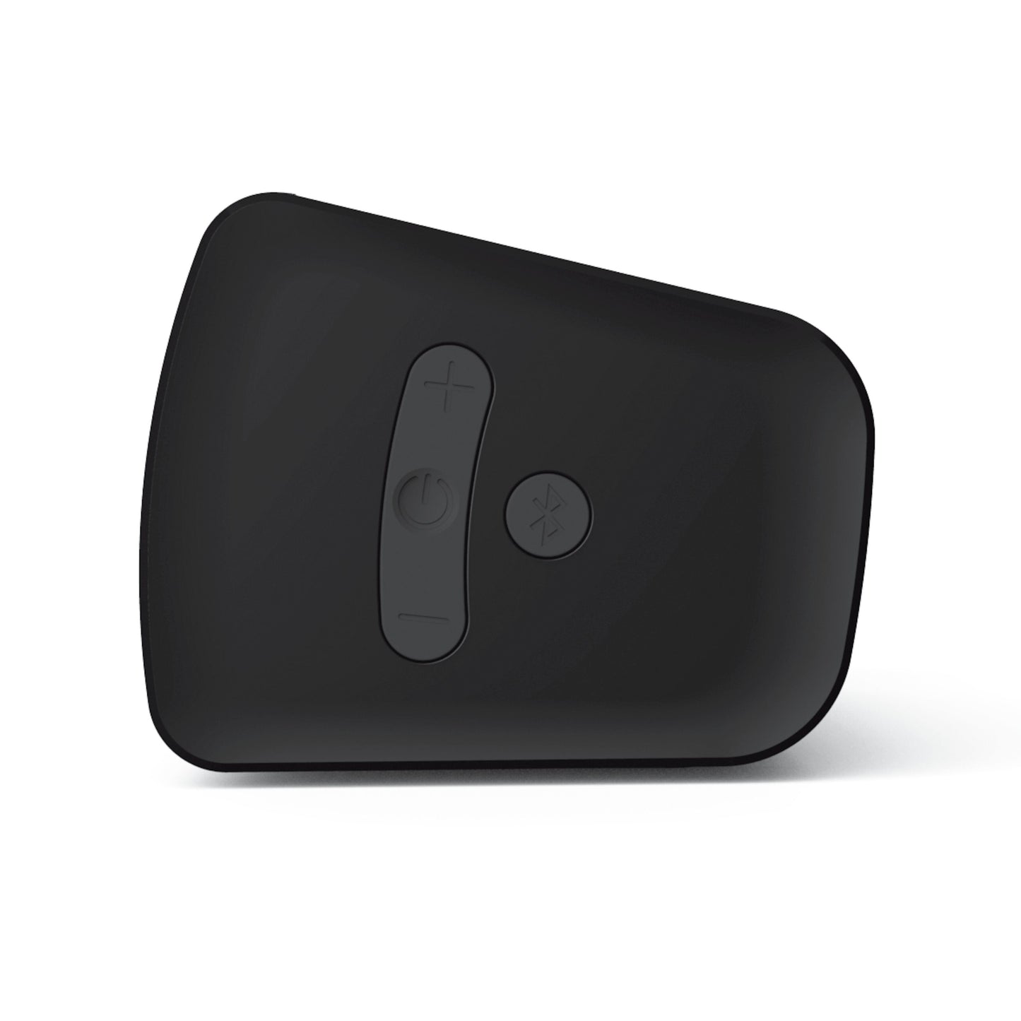 Creative Scene Air V2 sort kompakt Bluetooth-soundbar med tre knapper: lydstyrke op, tænd/sluk og Bluetooth.