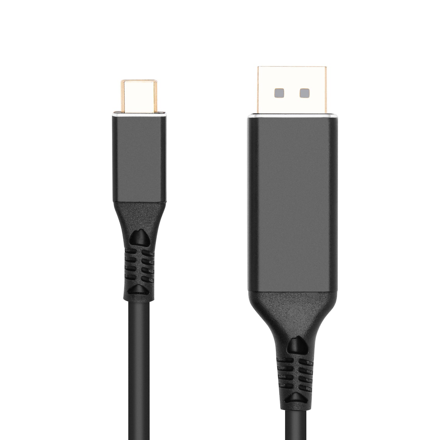 USB-C til DisplayPort kabel 2 m sort, USB-C i den ene ende og DisplayPort i den anden, understøtter 4K 60 Hz Alt Mode.