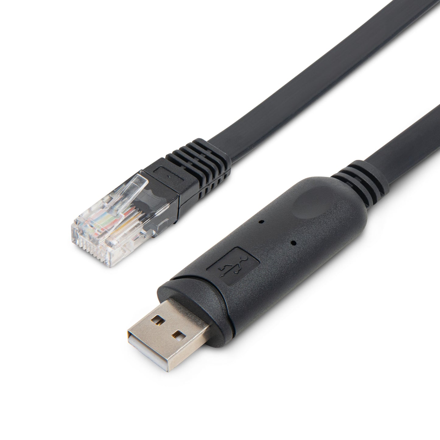 Luxorparts konsolkabel USB-A til RJ45 Ethernet, sort, til netværksudstyr.