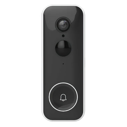 Yale Smart video dørklokke sort/sølv med topkamera, central bevægelsessensor og rund ringeknap.