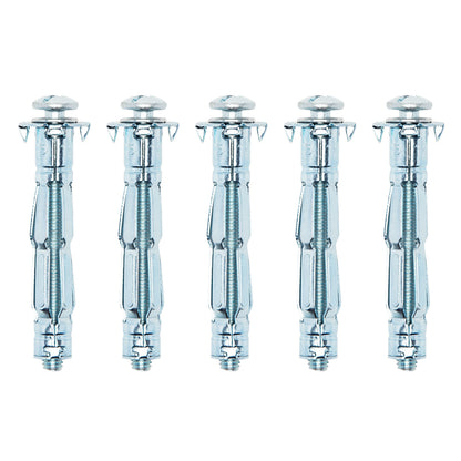 Luxorparts Pladeskrue M5 enkeltgips 5-pak, sølv, til fastgørelse i enkeltlags gipsvæg.