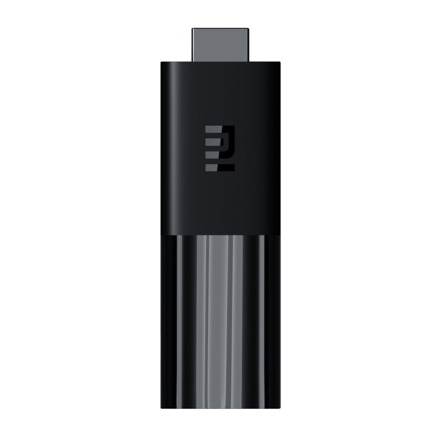 Xiaomi Mi TV Stick, sort, med Android og HDMI-stik, Mi-logo på toppen.