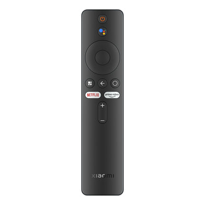 Xiaomi fjernbetjening sort til Mi TV Stick, Android, strøm, stemmeassistent, navigation, lydstyrke, Netflix/Prime Video knapper.