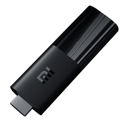 Xiaomi Mi TV Stick med Android, sort, Mi logo og USB-C stik.