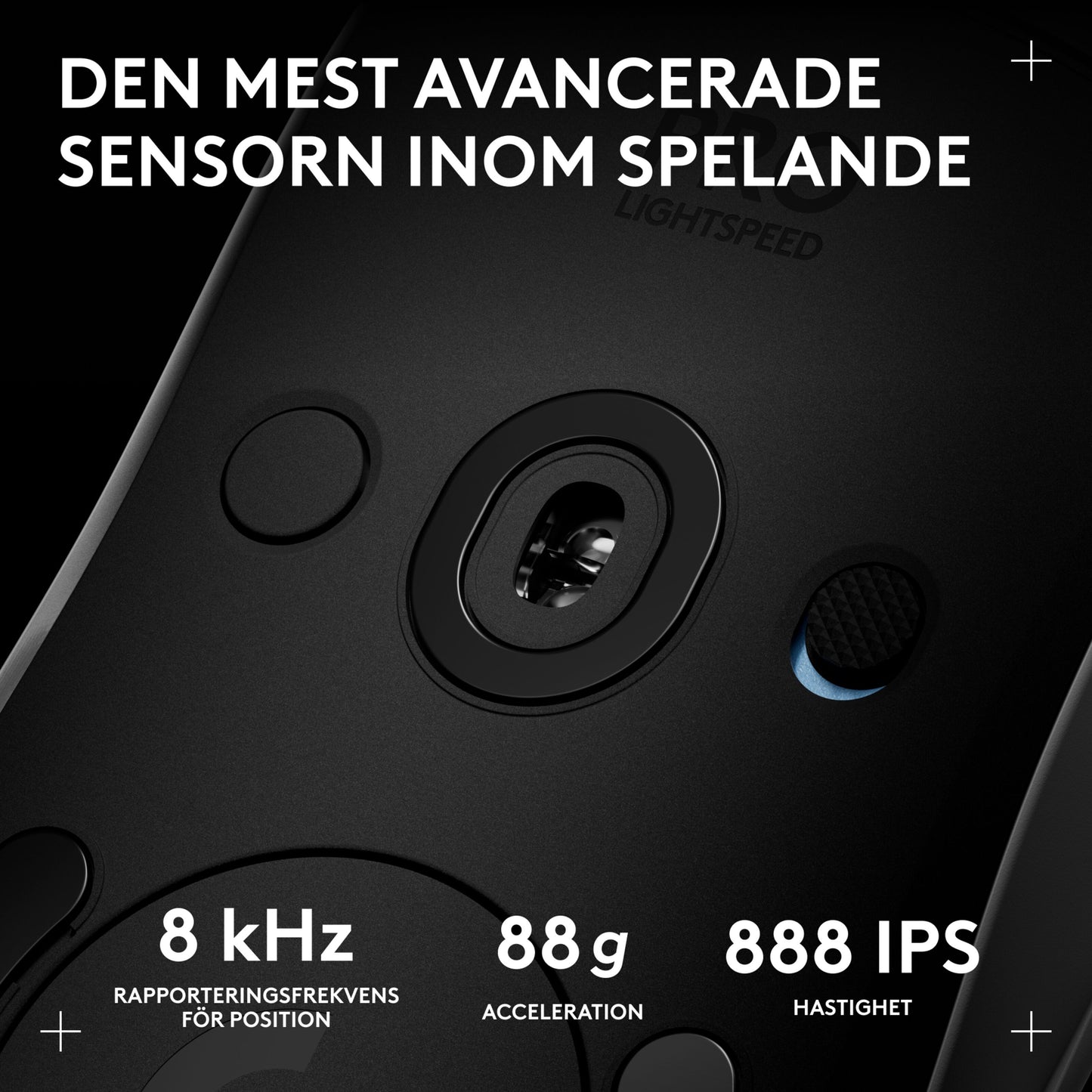 Logitech G Pro 2 trådløs gaming-mus hvid, avanceret sensor, 8 kHz rate, 88g acceleration, 888 IPS, Lightspeed.