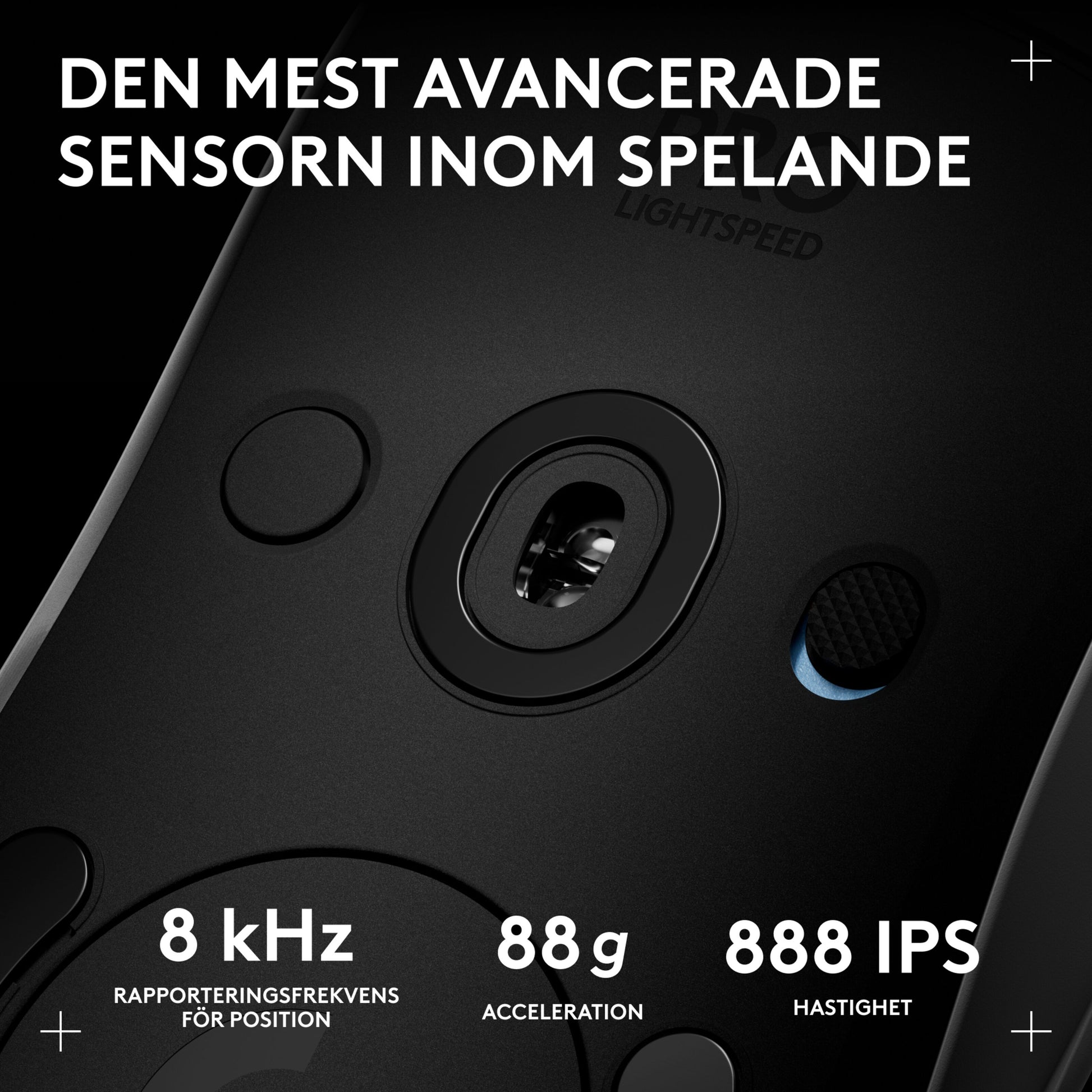 Logitech G Pro 2 trådløs gaming-mus hvid, avanceret sensor, 8 kHz rate, 88g acceleration, 888 IPS, Lightspeed.