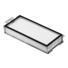 Roborock HEPA-filter 2-pak til Q7 Max robotstøvsuger, rektangulære filtre med sorte rammer og hvide folde.