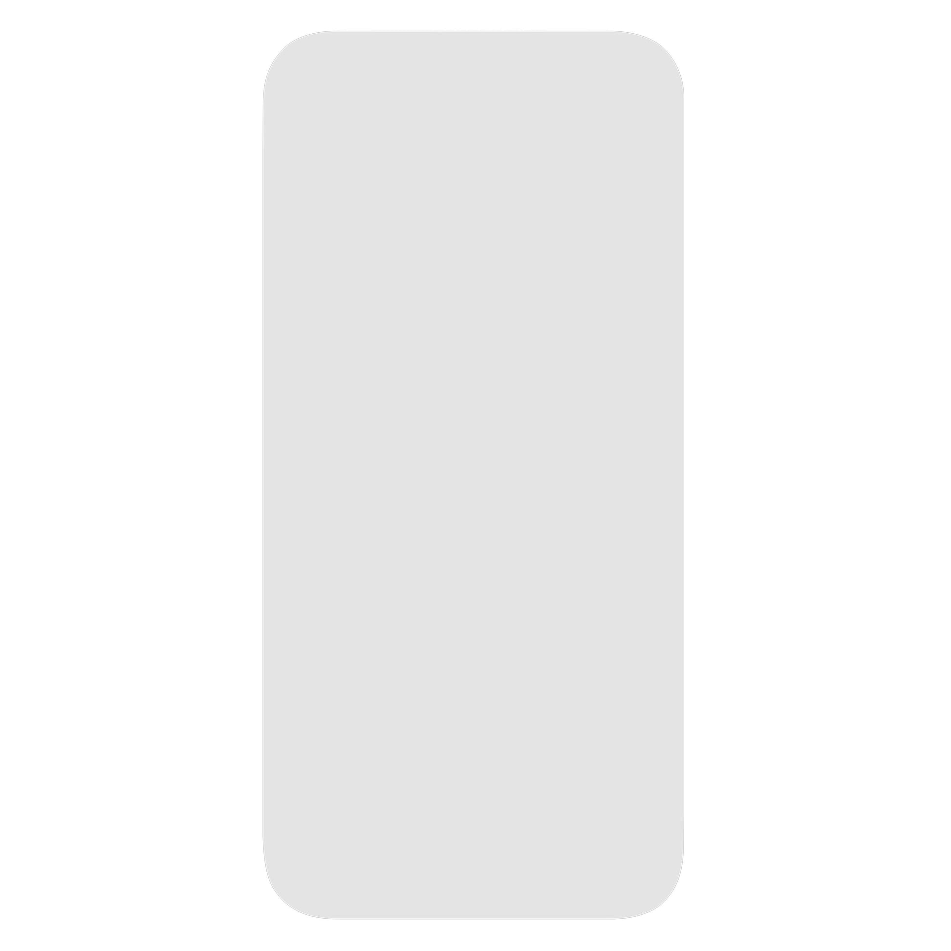 IPhone 16 Pro Max med Linocell Elite Extreme skærmbeskyttelse, visning af hjerte-ikon og sociale medier symboler.