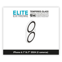 Kamerabeskyttelse til iPhone 16/16 Plus 2024, passer til 2 kameraer, 9H hærdet glas, ridsefast.