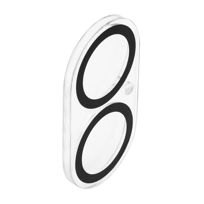 Klar kamerabeskyttelse til iPhone 16/16 Plus med to sorte runde åbninger til linser.