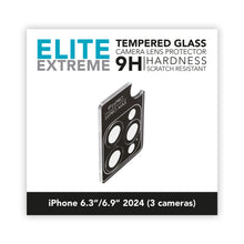 Beskyttelse til iPhone 16 Pro/16 Pro Max kameralinse, 9H hærdet glas, ridsefast, passer til modeller med tre kameraer.