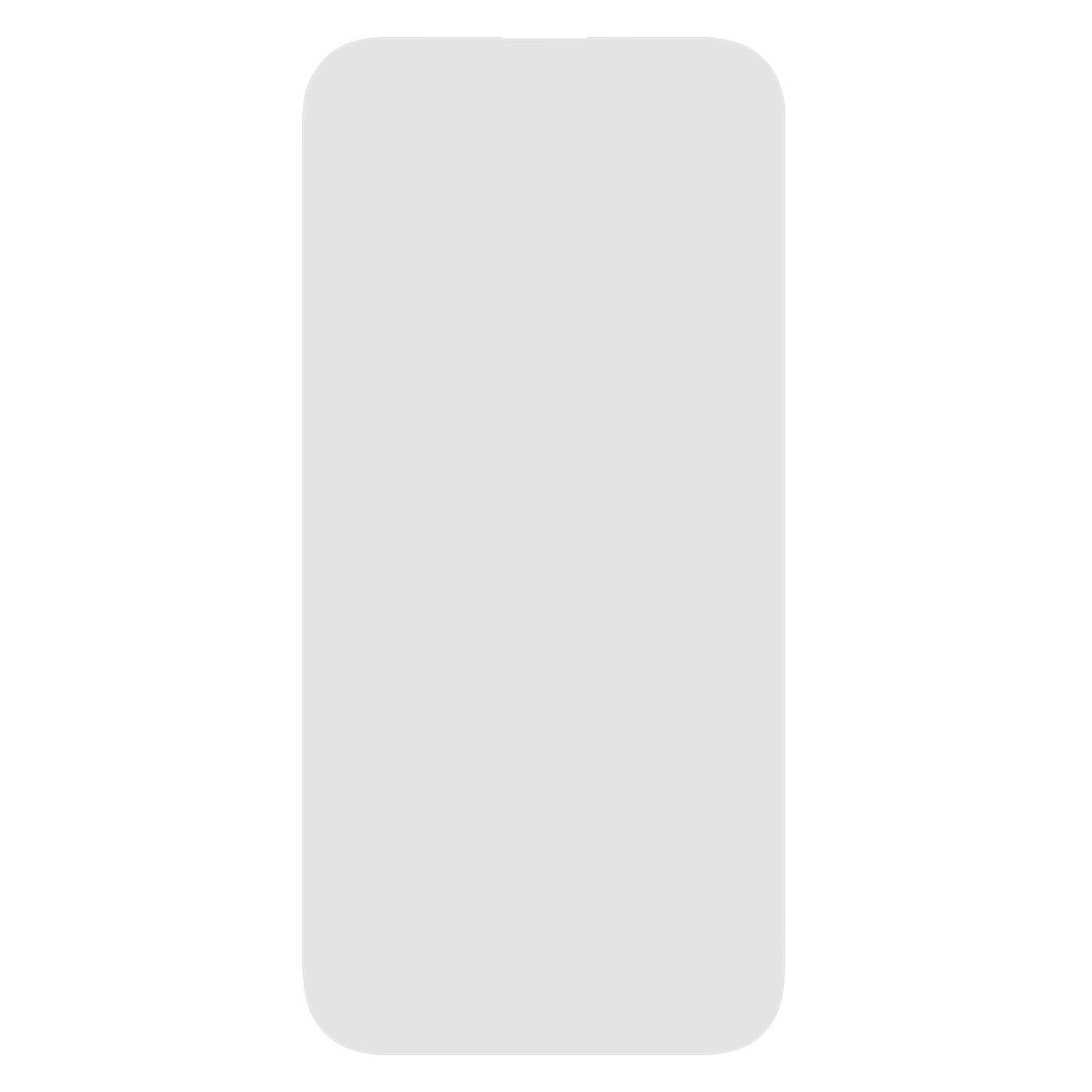 Lys grå afrundet rektangel, inspireret af skærmbeskyttelse til iPhone 15/16, ingen tekst eller designdetaljer.
