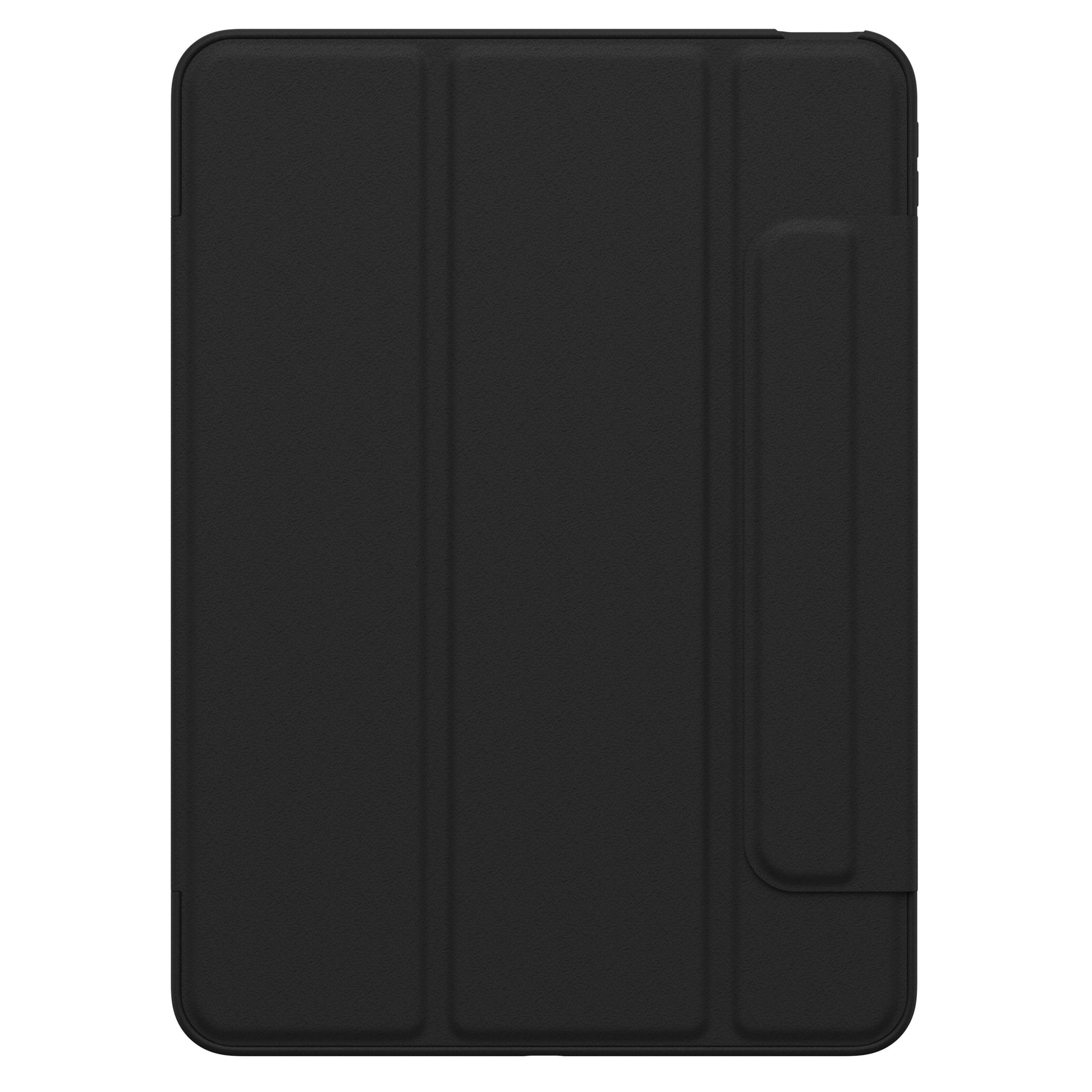 Sort Otterbox Symmetry Folio til iPad Air 11" (2024), rektangulært design med folio-cover og siderum, sæt lukket ovnfra.