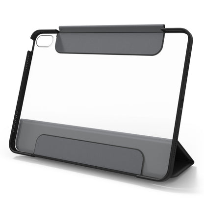Otterbox Symmetry Folio iPad Air 11" (2024) klart stødabsorberende cover med mørkegrå foldbart stand-cover.