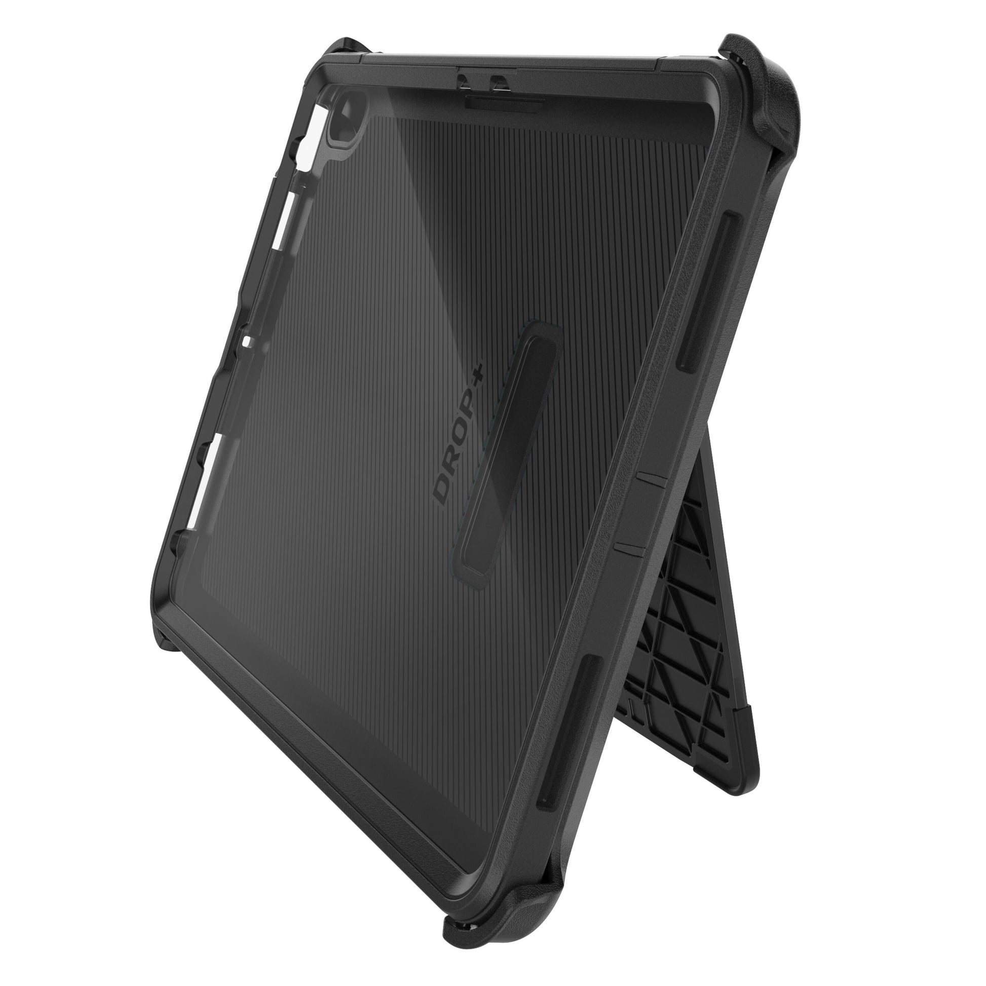 Otterbox etui til iPad Air 11" med forstærkede hjørner, kickstand og tekstureret bagside til bedre greb.
