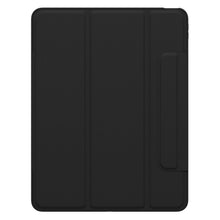 Otterbox Symmetry Folio iPad Air 13" 2024 sort tri-fold cover, indbygget højre holder, beskyttelse.