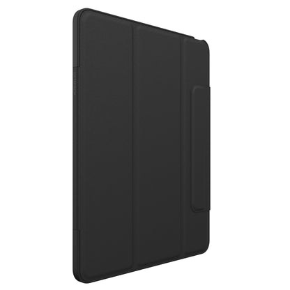 Otterbox Symmetry Folio iPad Air 13" 2024 sort etui med foldbart cover og afrundede hjørner, vist oprejst.