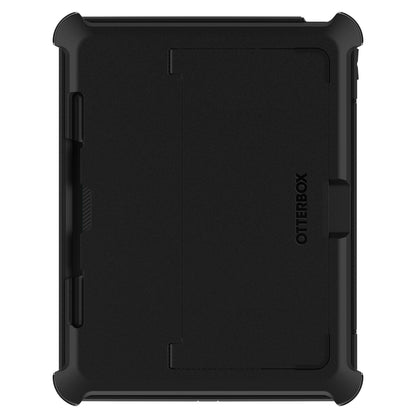 Otterbox Defender etui til iPad Air 13" 2024 med forstærkede hjørner, integreret stativ og Otterbox-logo på stativet.