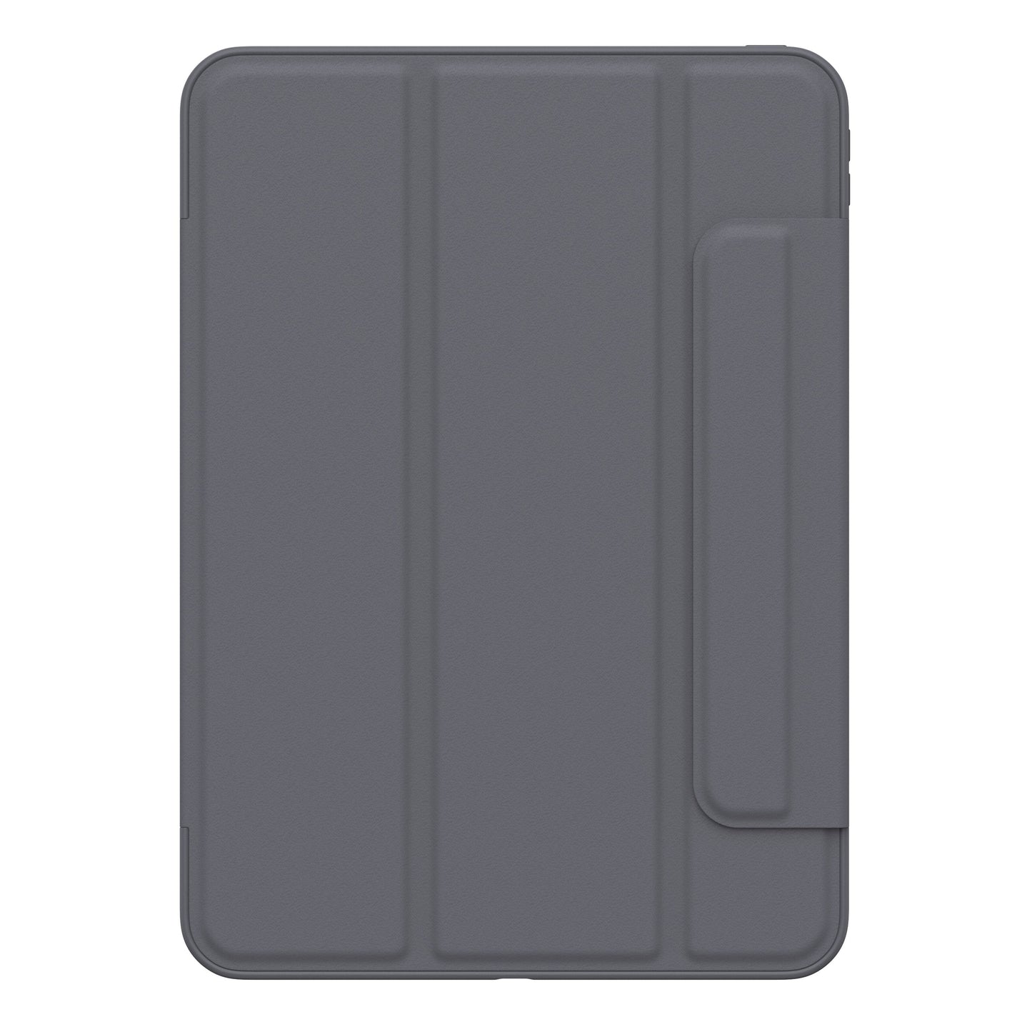 Otterbox Symmetry Folio etui til iPad Pro 11", grå, lukket tri-fold cover med rektangulær magnetisk flap højre side.