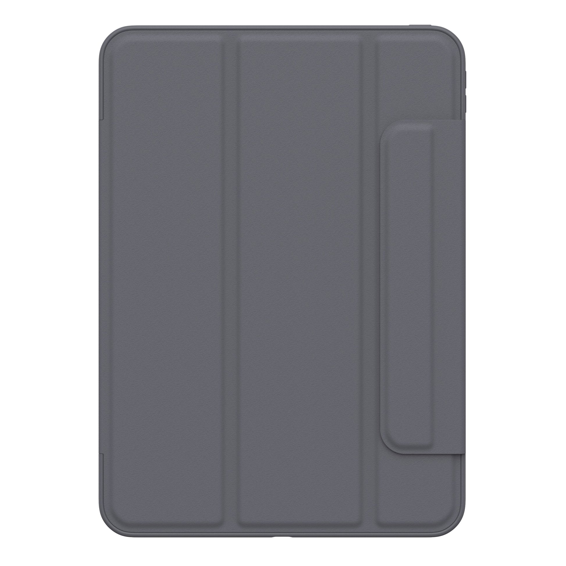 Otterbox Symmetry Folio etui til iPad Pro 11", grå, lukket tri-fold cover med rektangulær magnetisk flap højre side.