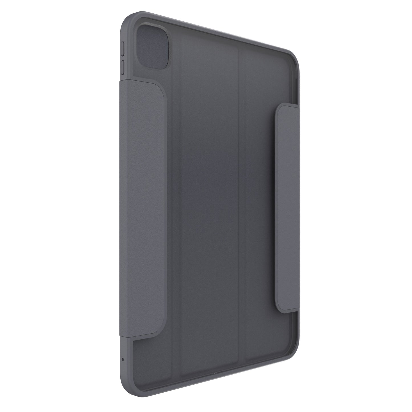Otterbox Symmetry Folio etui til iPad Pro 11" sidevisning, tri-fold design, kamerahul, adgang til knapper, magnetisk lukkerem.