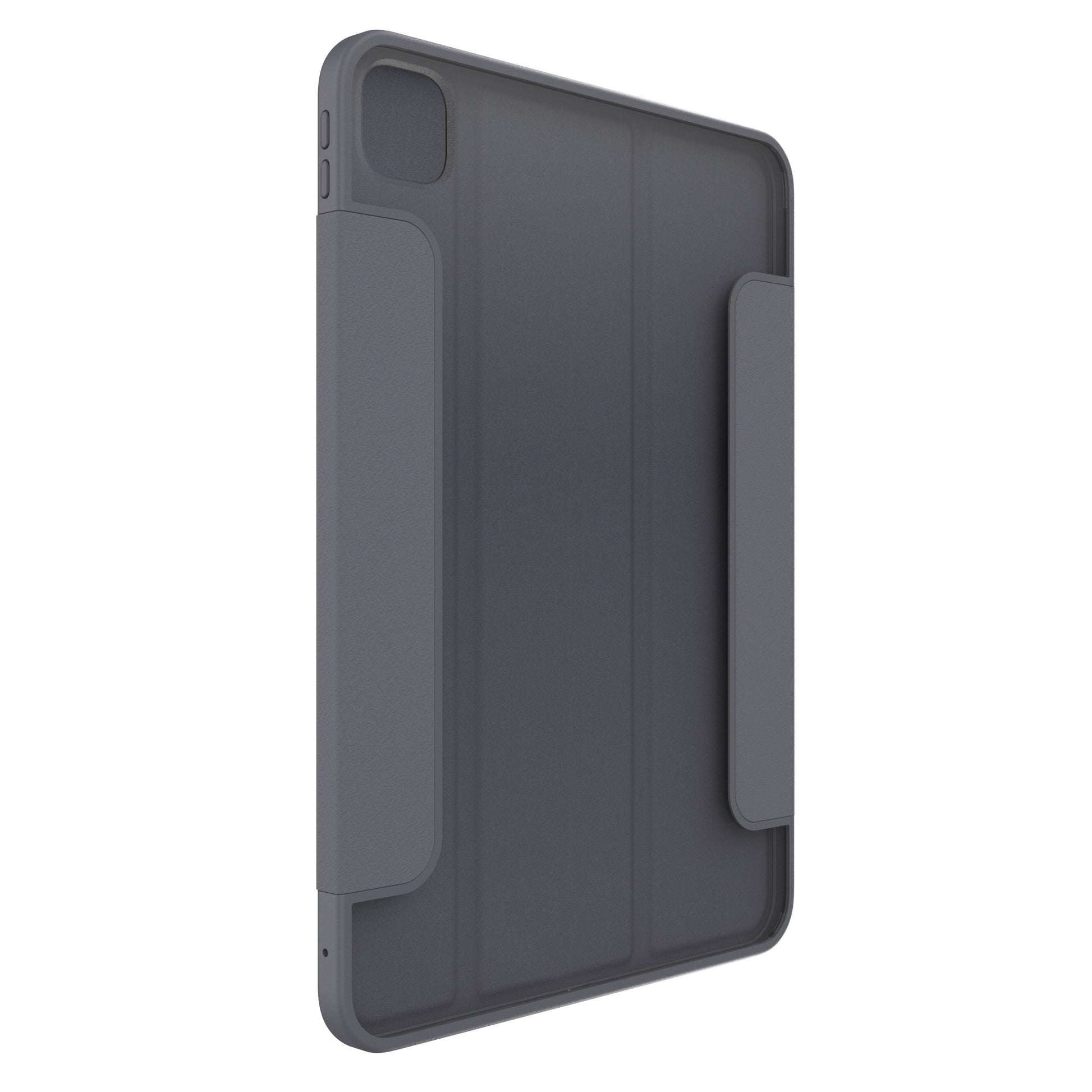 Otterbox Symmetry Folio etui til iPad Pro 11" sidevisning, tri-fold design, kamerahul, adgang til knapper, magnetisk lukkerem.