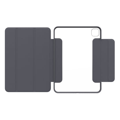 Otterbox Symmetry Folio iPad Pro 11" etui mørkegrå, tri-fold forside, gennemsigtig bagside, kameraudskæring øverst højre.