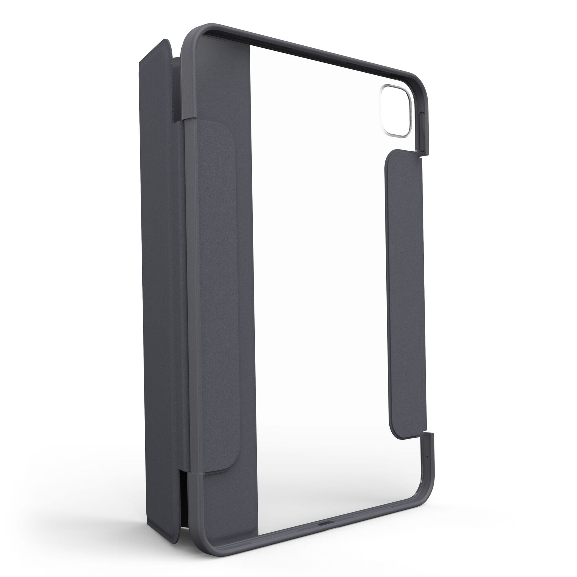 Otterbox Symmetry Folio etui til iPad Pro 11", mørkegrå transparent, forstærkede hjørner, åben front, udskæring til kamera.