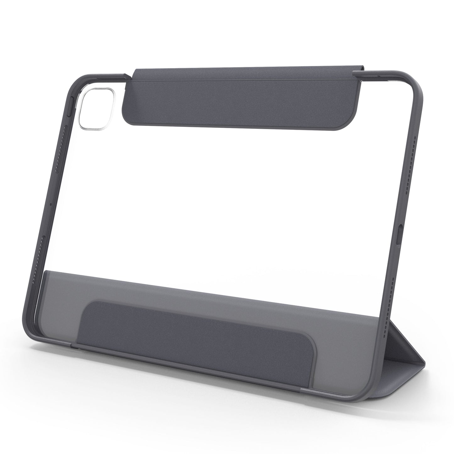 Otterbox Symmetry Folio etui til iPad Pro 11", transparent design med grå ramme og foldbart cover, stødsikker beskyttelse.