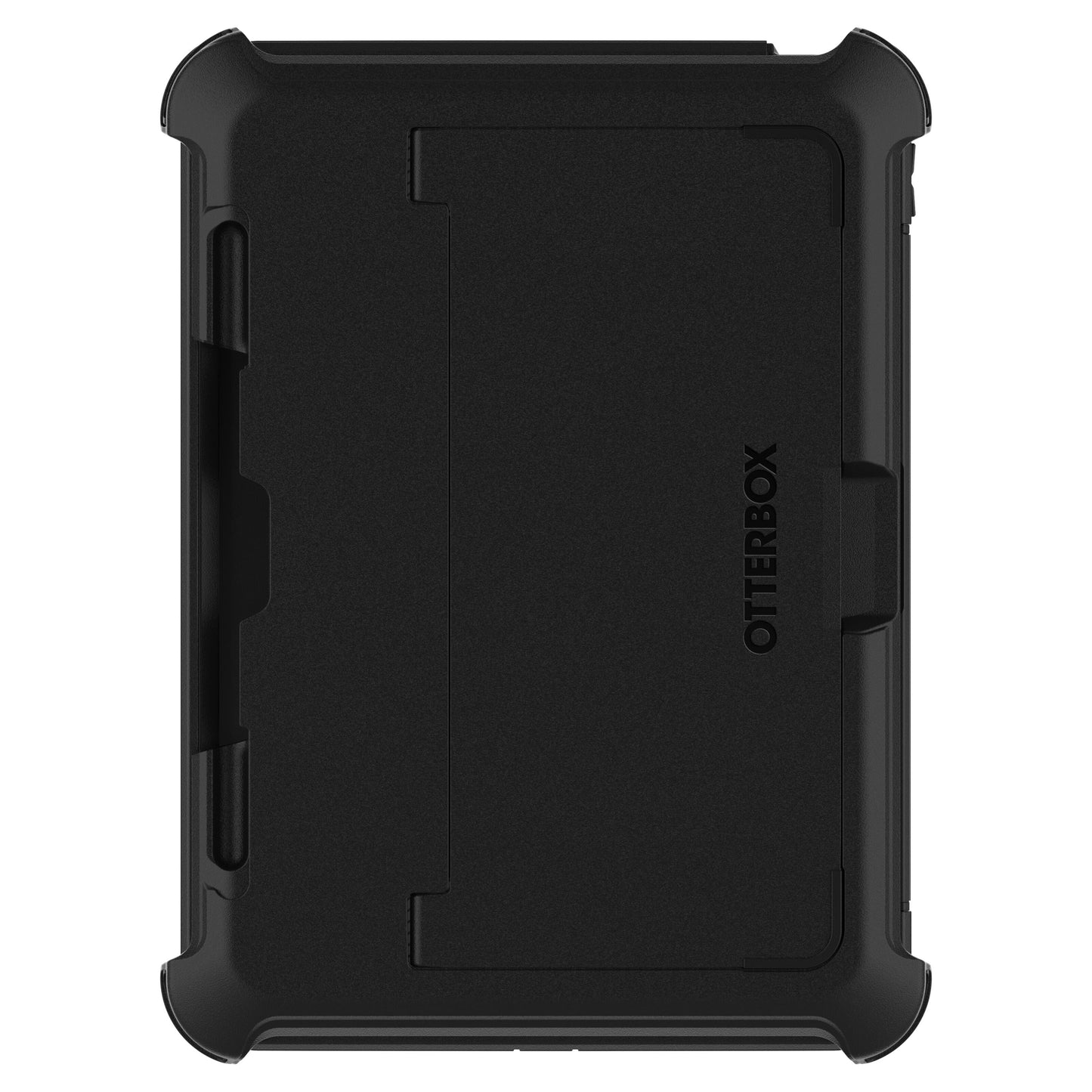 Otterbox beskyttelsesetui til iPad Pro 11 sort, forstærkede hjørner, 3-lags beskyttelse, central stander, Otterbox-logo.