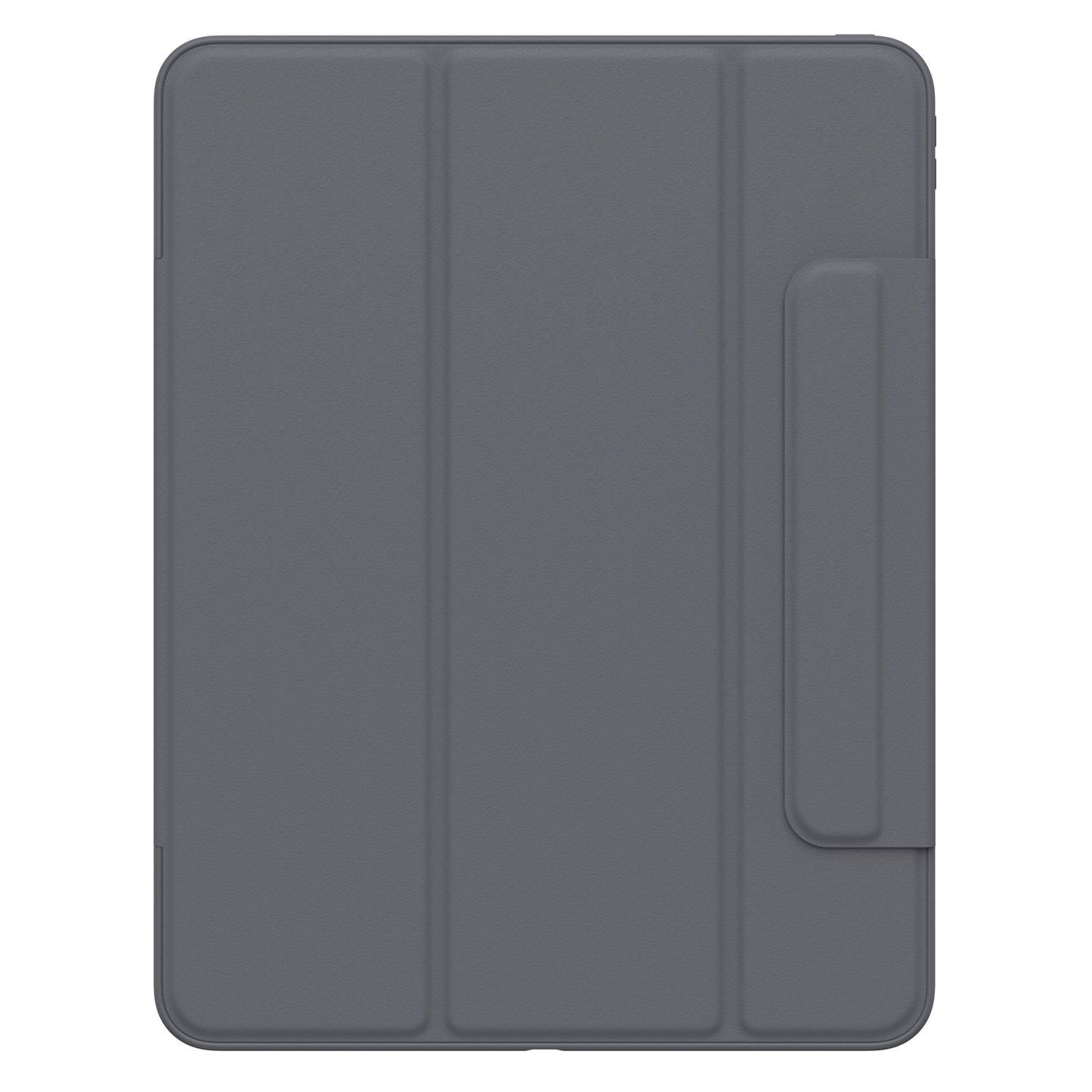 Otterbox Symmetry Folio etui til iPad Pro 13" (M4, 2024) grå, rektangulært, foldbart låg og penneholder til højre, lukket visning.