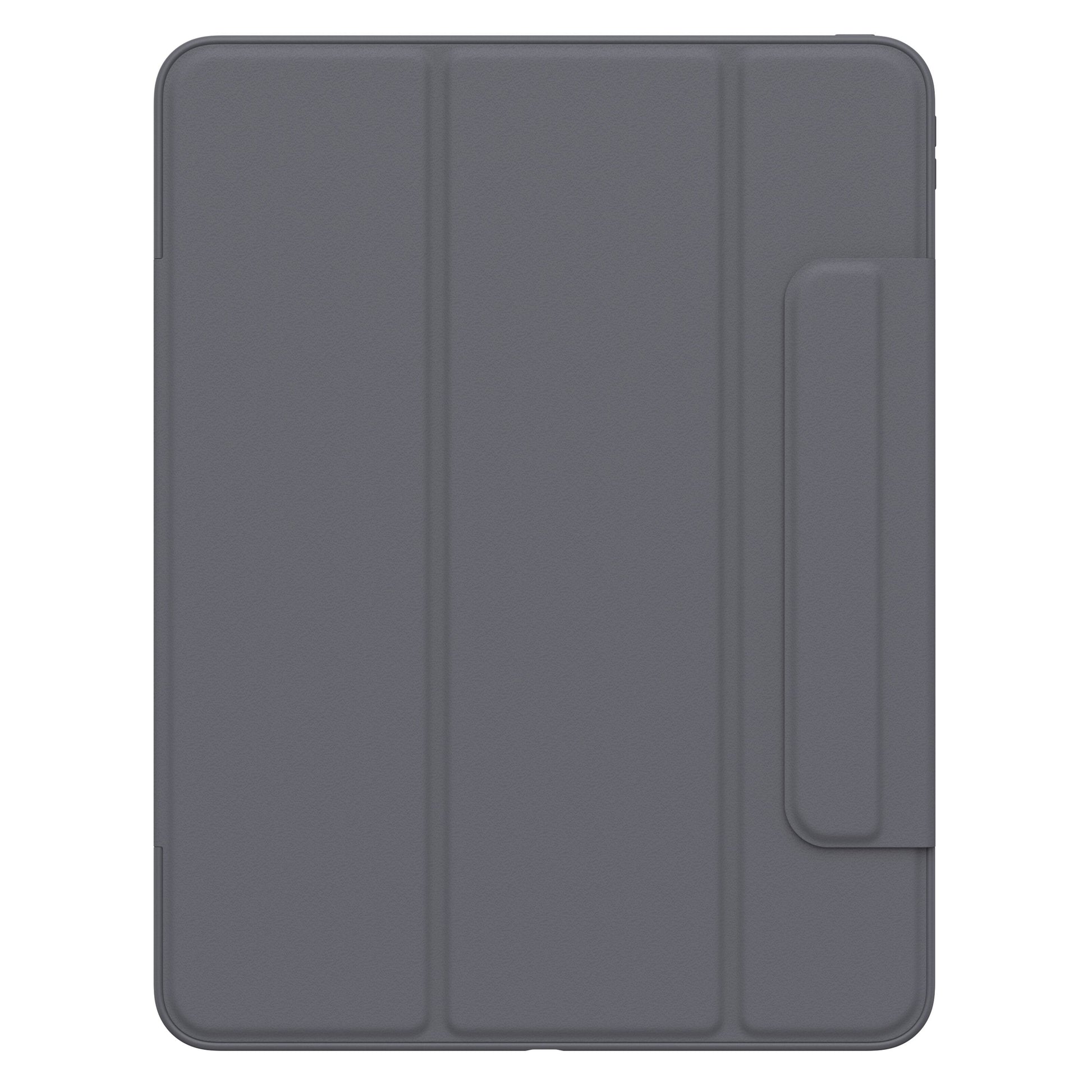 Otterbox Symmetry Folio etui til iPad Pro 13" (M4, 2024) grå, rektangulært, foldbart låg og penneholder til højre, lukket visning.