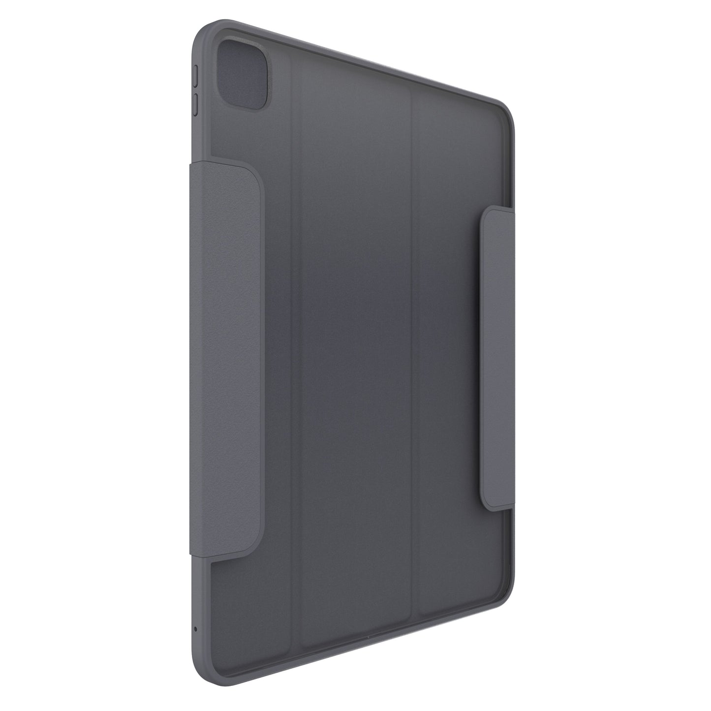 Otterbox Symmetry Folio etui til iPad Pro 13" (M4 2024), mørkegrå, trifold cover, forstærkede kanter, udskæringer til kamera/knapper.
