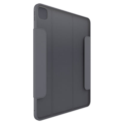 Otterbox Symmetry Folio etui til iPad Pro 13" (M4 2024), mørkegrå, trifold cover, forstærkede kanter, udskæringer til kamera/knapper.