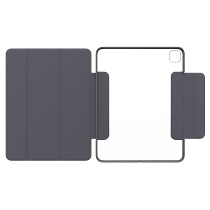 Otterbox Symmetry Folio etui til iPad Pro 13" (M4, 2024) grå, foldbart frontcover, gennemsigtig bagside med kamerahul.