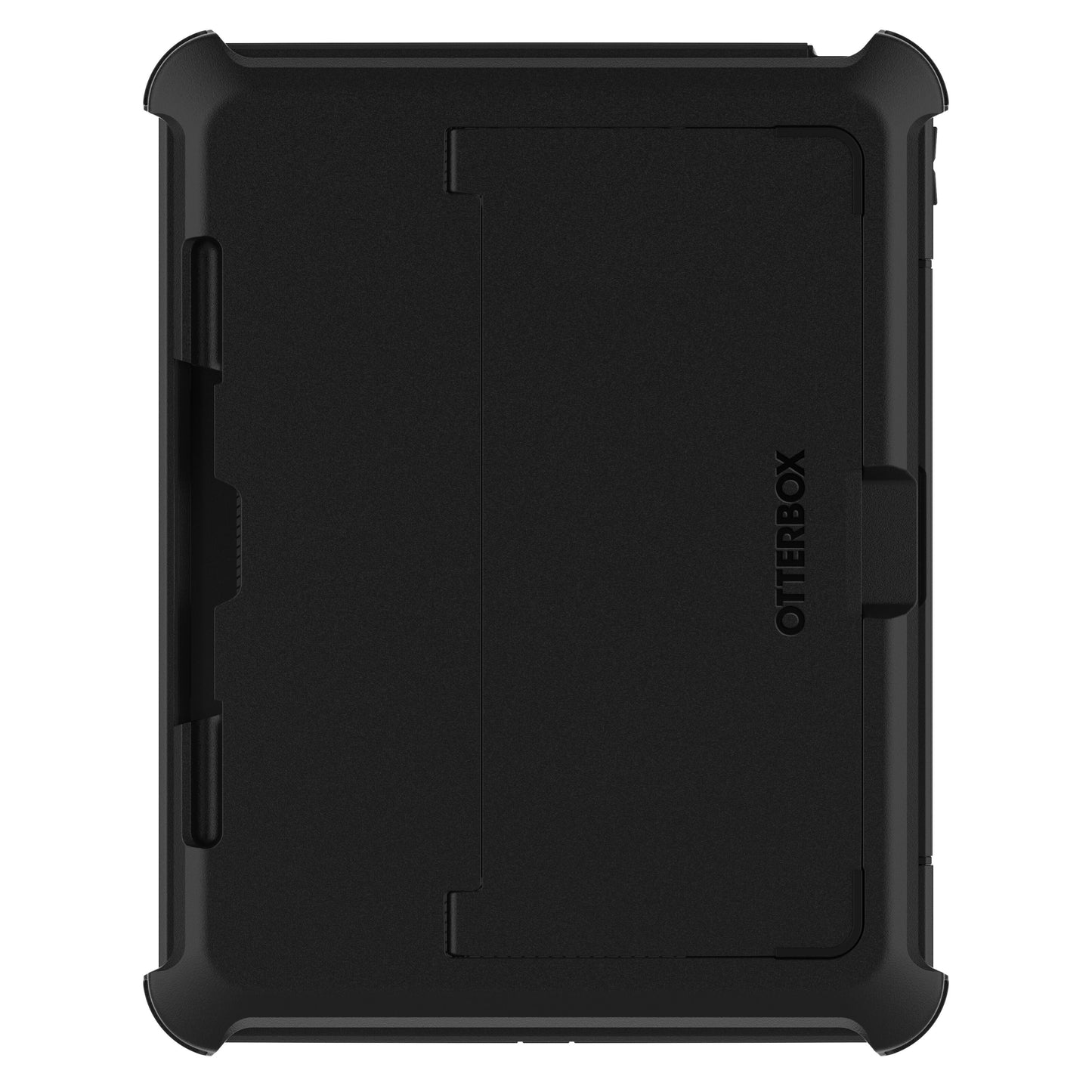 Otterbox Defender etui til iPad Pro 13" sort med forstærkede hjørner, rektangulært filt og lodret Otterbox-logo bagpå.