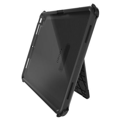 Otterbox Defender cover til iPad Pro 13", sort, forstærkede hjørner, integreret kickstand, tekstureret bagside.