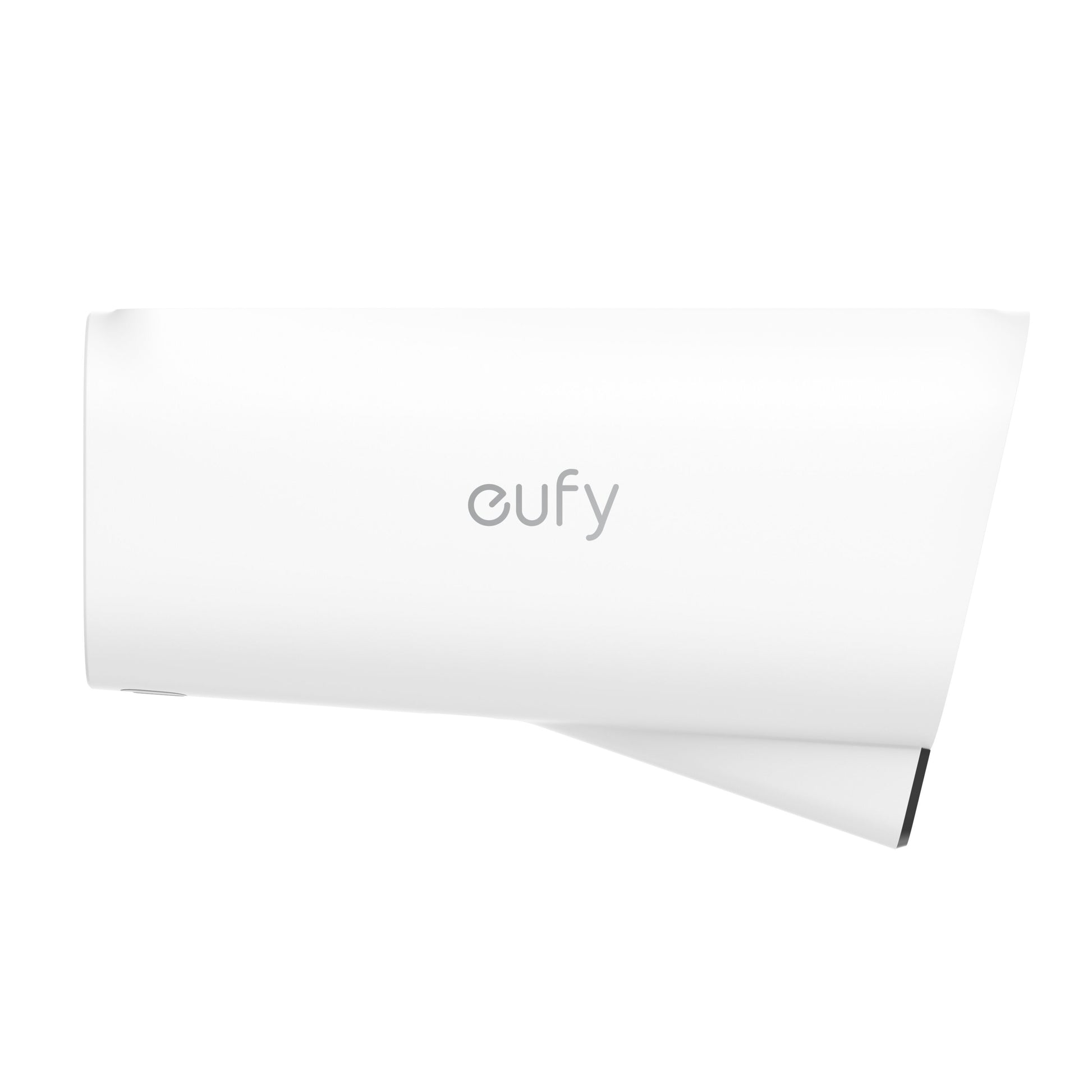 Eufy EufyCam S3 Pro solpanel ekstra kamera, hvidt cylindrisk trådløst 4K overvågningskamera med eufy-logo.